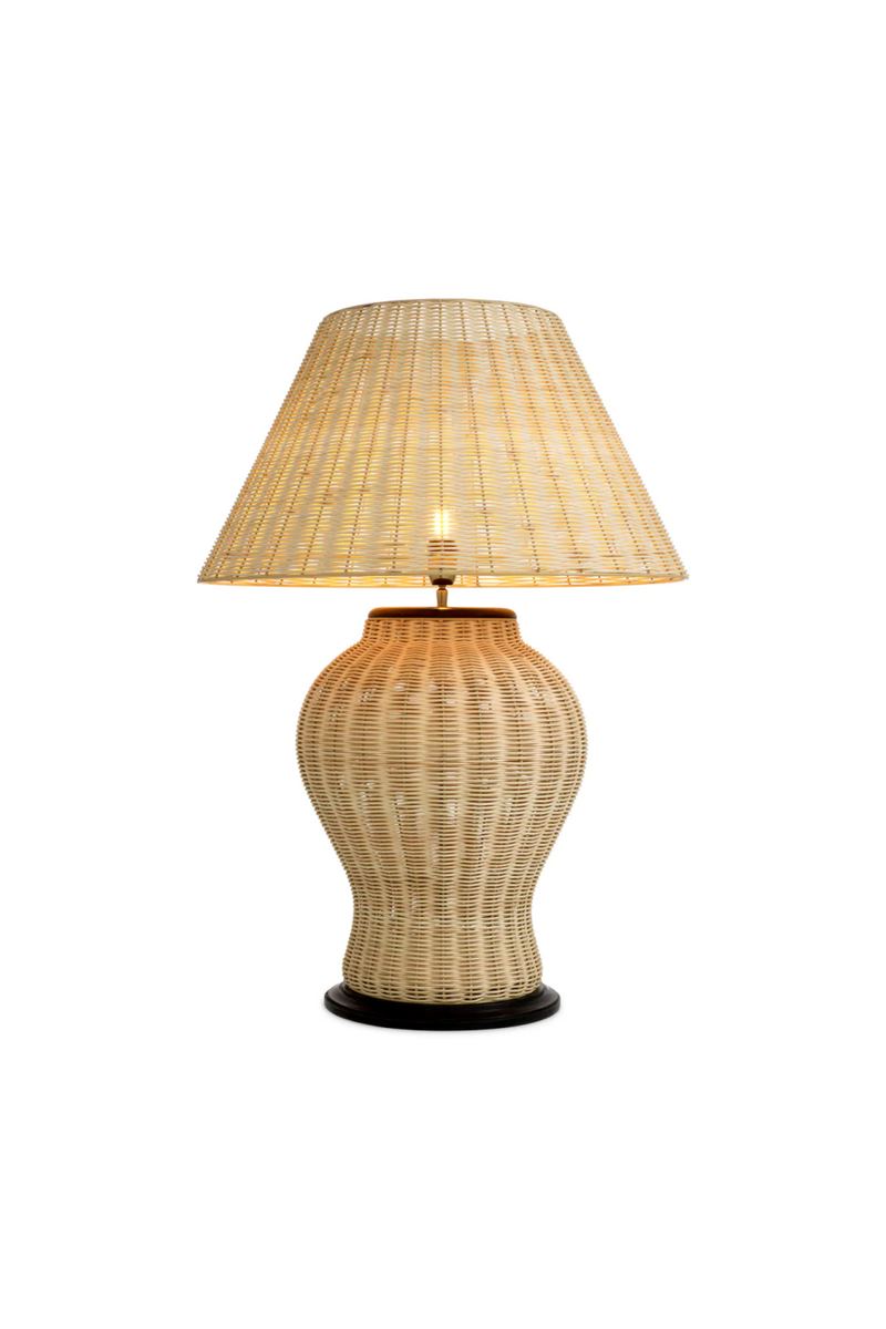 Natural Rattan Table Lamp | Eichholtz Dupoint | Woodfurniture.com