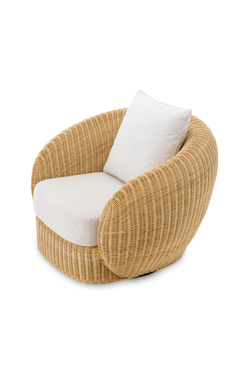 Curved Natural Rattan Chair | Eichholtz Rafael | Woodfurniture.com