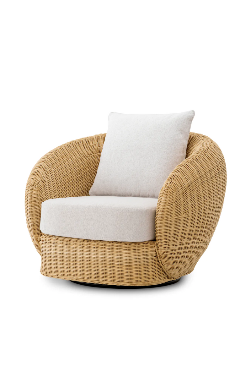 Curved Natural Rattan Chair | Eichholtz Rafael | Woodfurniture.com