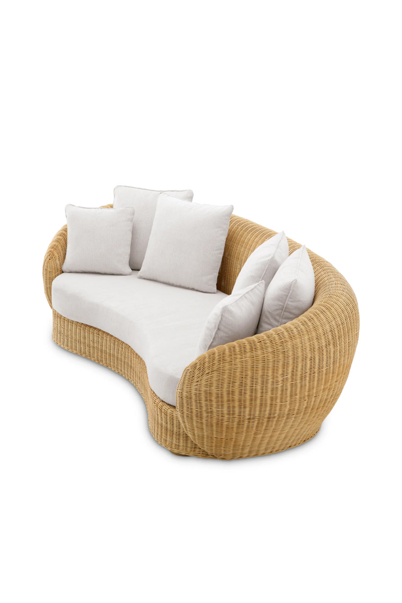 Curved Natural Rattan Sofa | Eichholtz Rafael | Woodfurniture.com