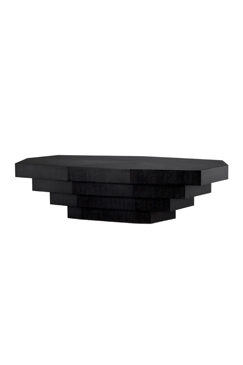 Black Oak Geometrical Coffee Table | Eichholtz Vezio | Woodfurniture.com