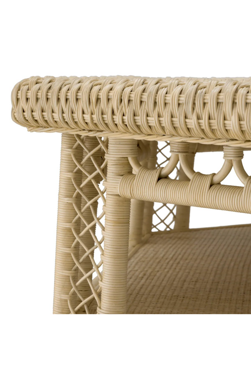 Hexagonal Rattan Coffee Table | Eichholtz Saba | Woodfurniture.com