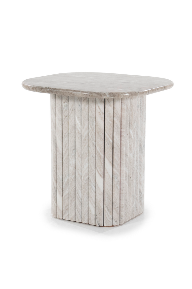 Gray Marble Side Table | By-Boo Dorique | Woodfurniture.com