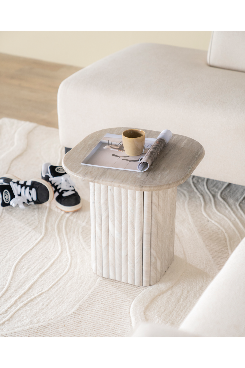 Gray Marble Side Table | By-Boo Dorique | Woodfurniture.com