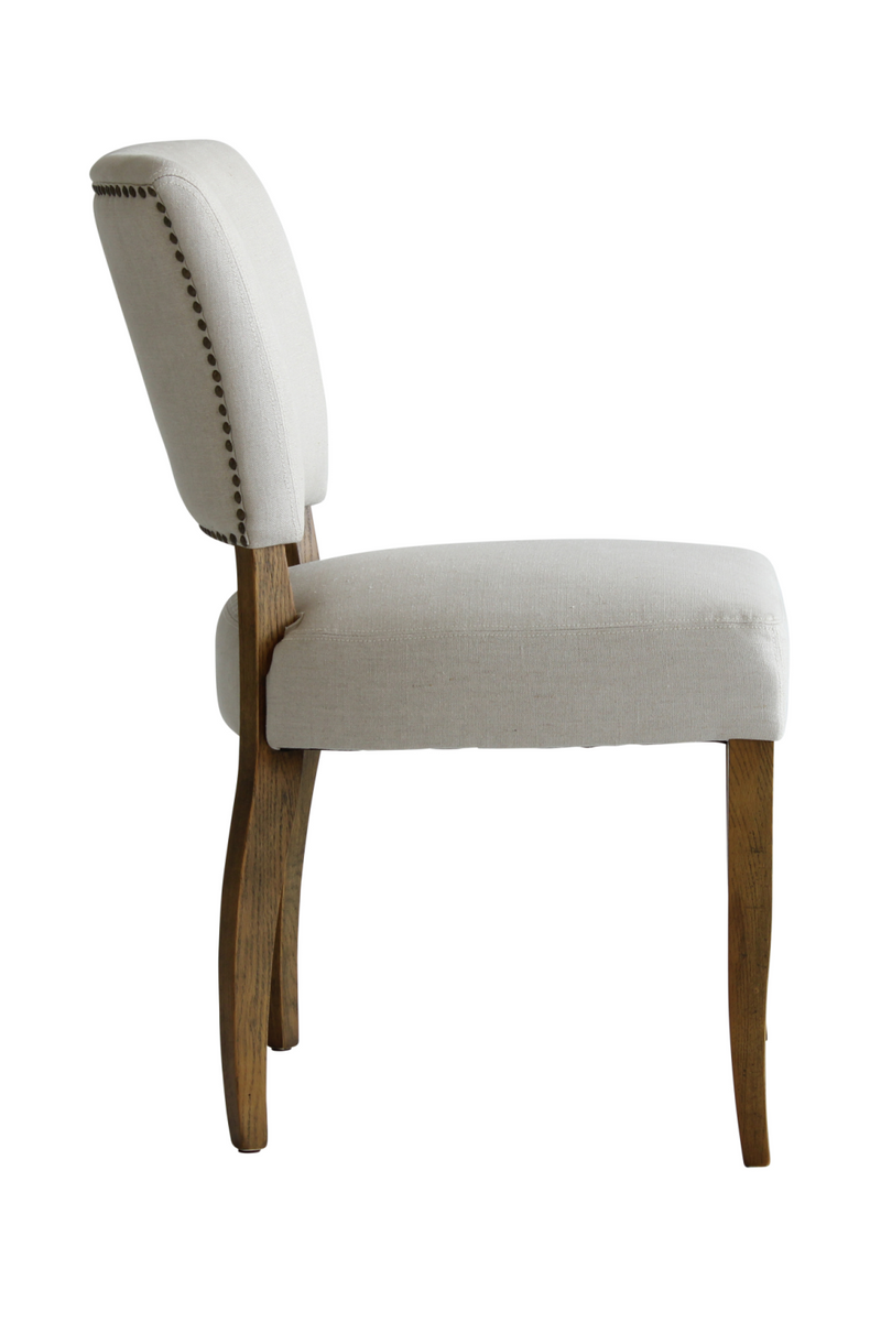 Linen Studded Dining Chair | Andrew Martin Frank | Woodfurniture.com