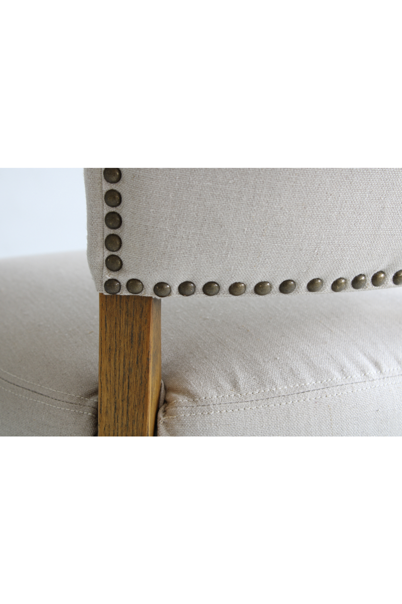 Linen Studded Dining Chair | Andrew Martin Frank | Woodfurniture.com