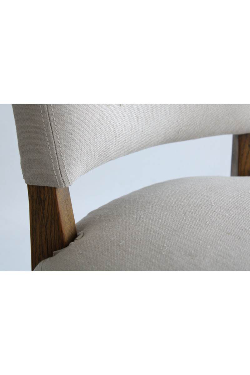 Linen Studded Dining Chair | Andrew Martin Frank | Woodfurniture.com