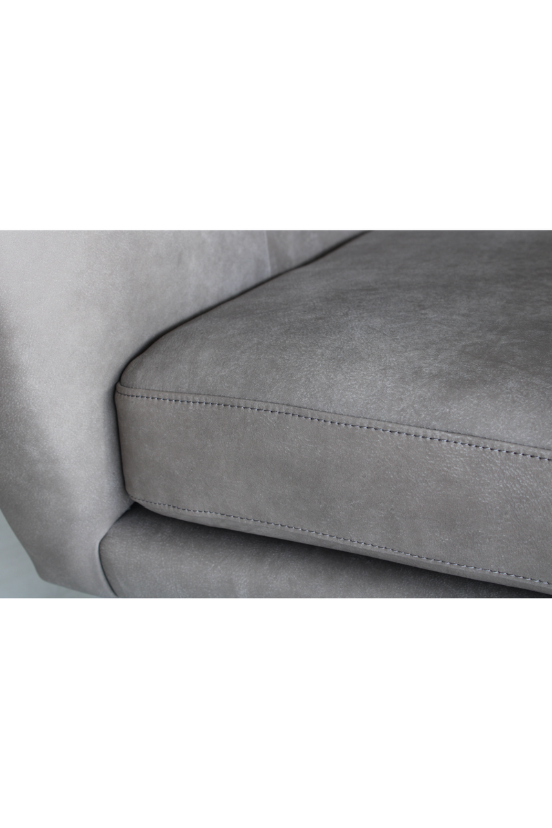 Gray Leather Winged Lounge Chair | Andrew Martin Felix | Oroatrade.com