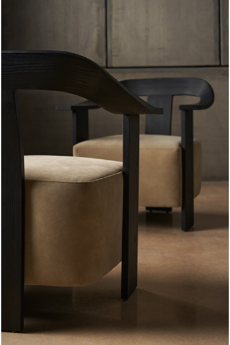 Suede Modern Accent Chair | Andrew Martin Luca | Woodfurniture.com