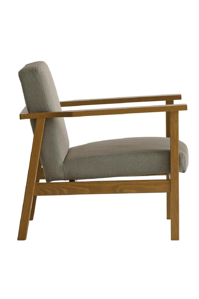 Gray Linen Lounge Armchair | Andrew Martin Cecil |  Woodfurniture.com
