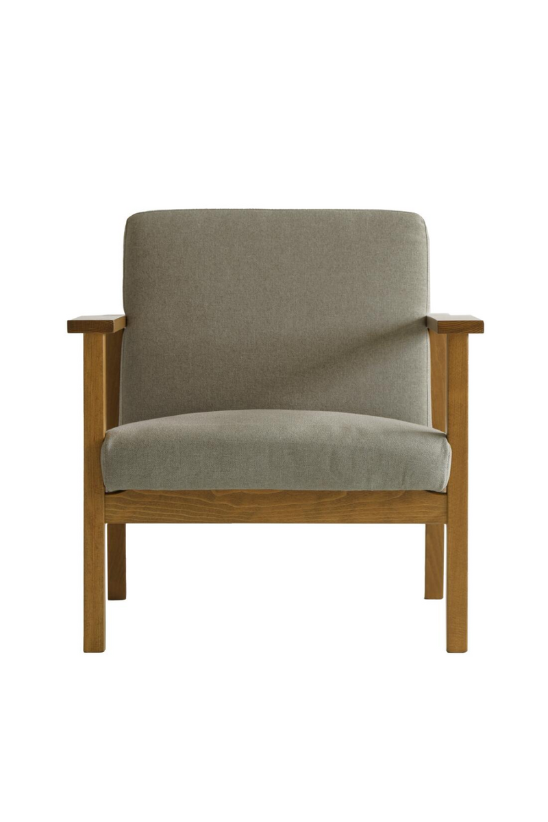 Gray Linen Lounge Armchair | Andrew Martin Cecil |  Woodfurniture.com
