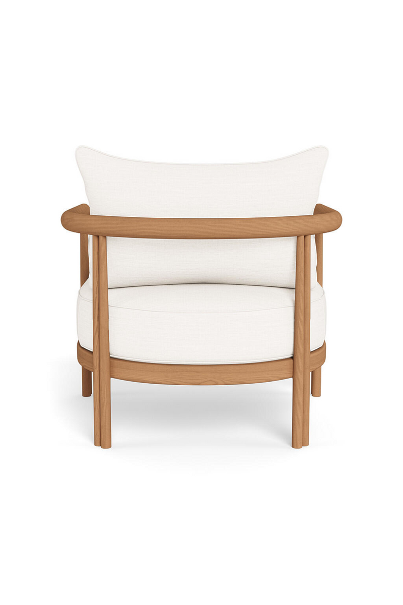 Padded Teak Outdoor Lounge Chair | Andrew Martin Cove |  Woodfurniture.com