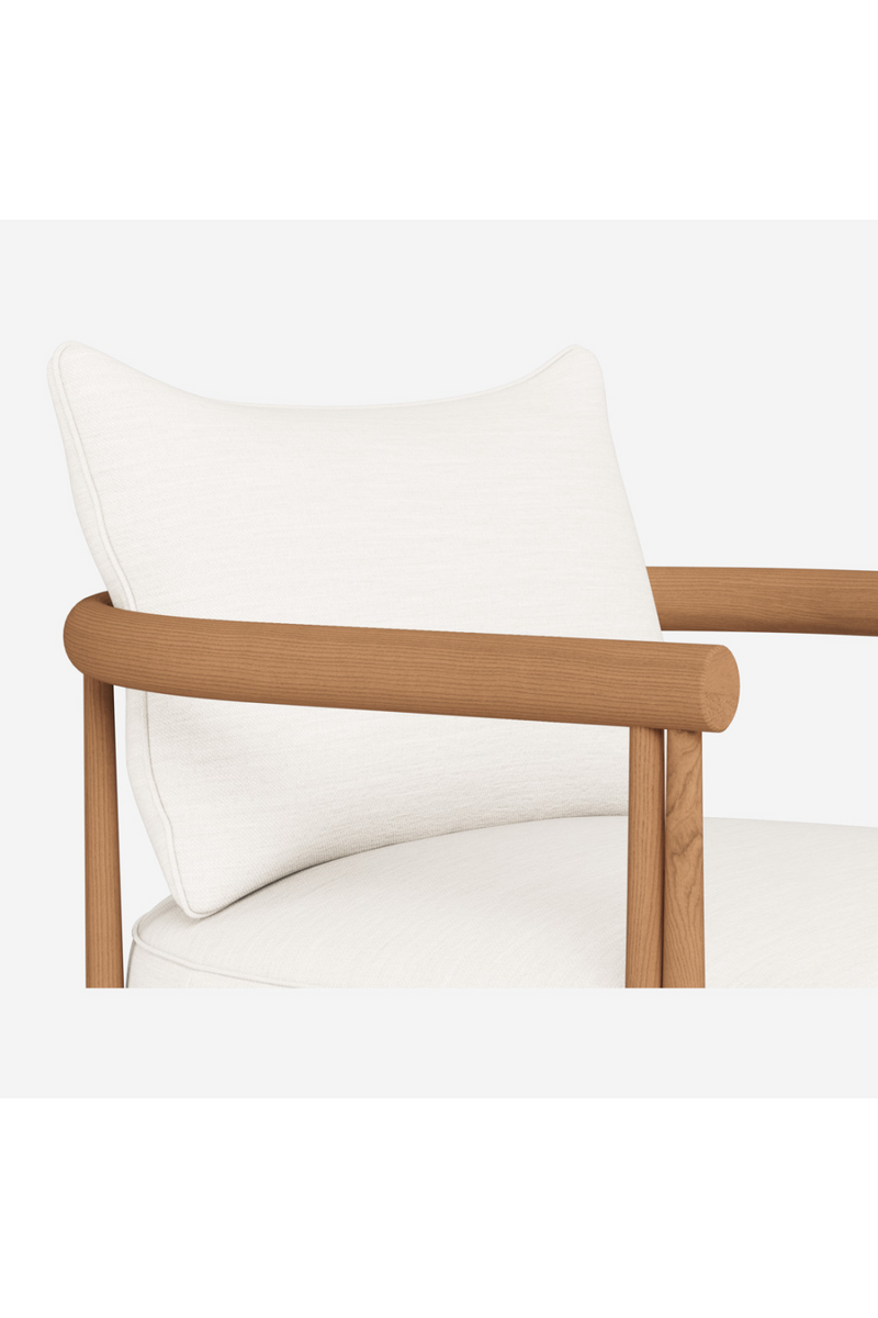 Padded Teak Outdoor Lounge Chair | Andrew Martin Cove |  Woodfurniture.com