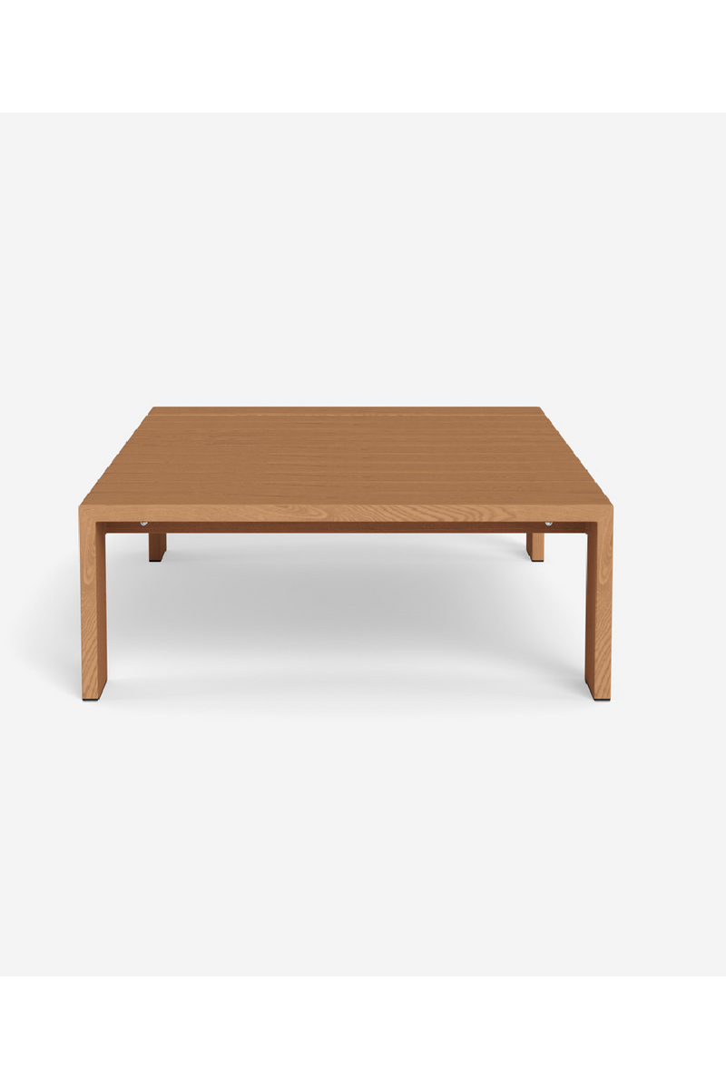 Outdoor Slatted Teak Coffee Table | Andrew Martin Bora | Woodfurniture.com