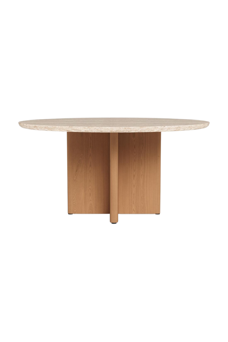 Outdoor Teak Round Dining Table | Andrew Martin Caicos | Woodfurniture.com