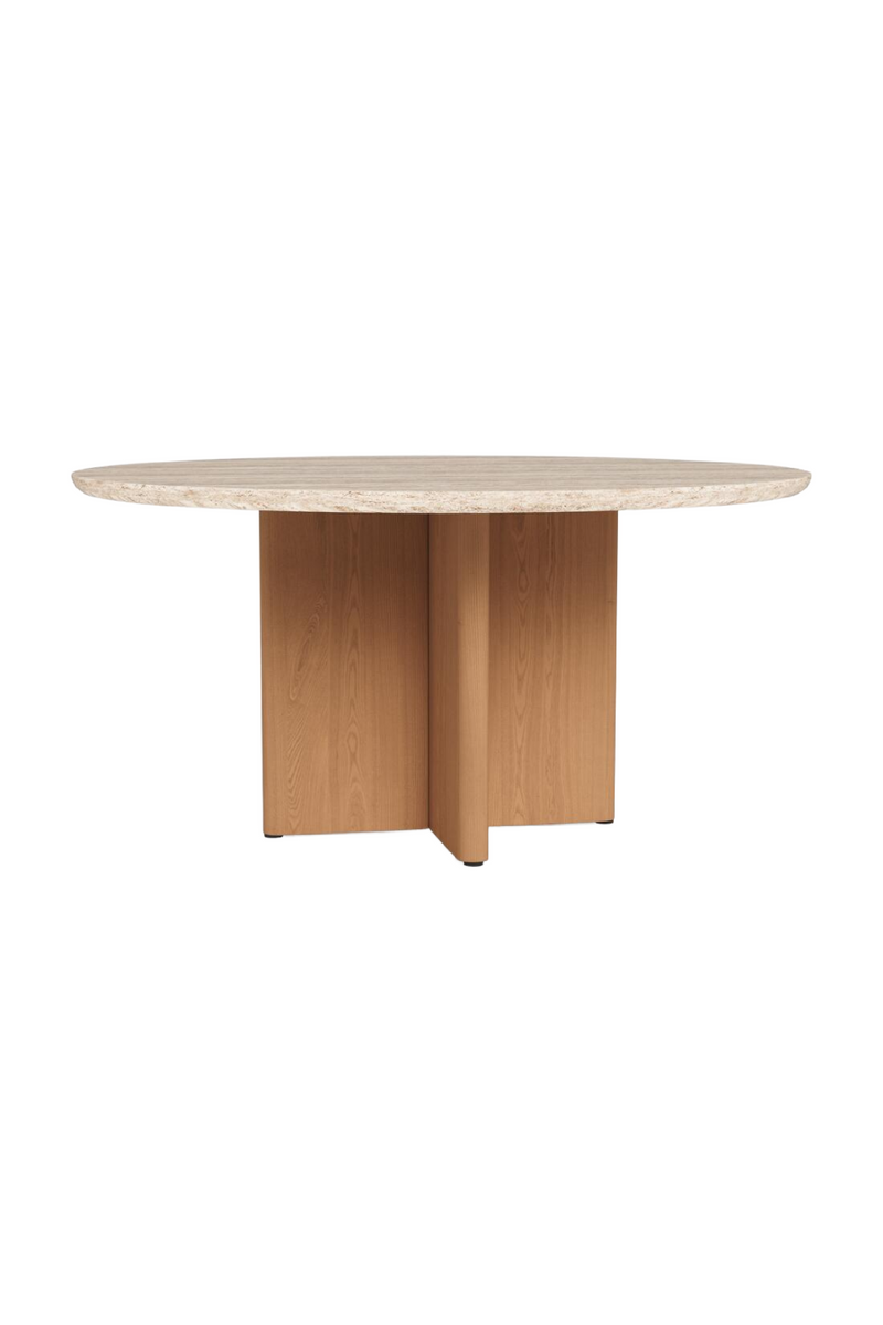 Outdoor Teak Round Dining Table | Andrew Martin Caicos | Woodfurniture.com