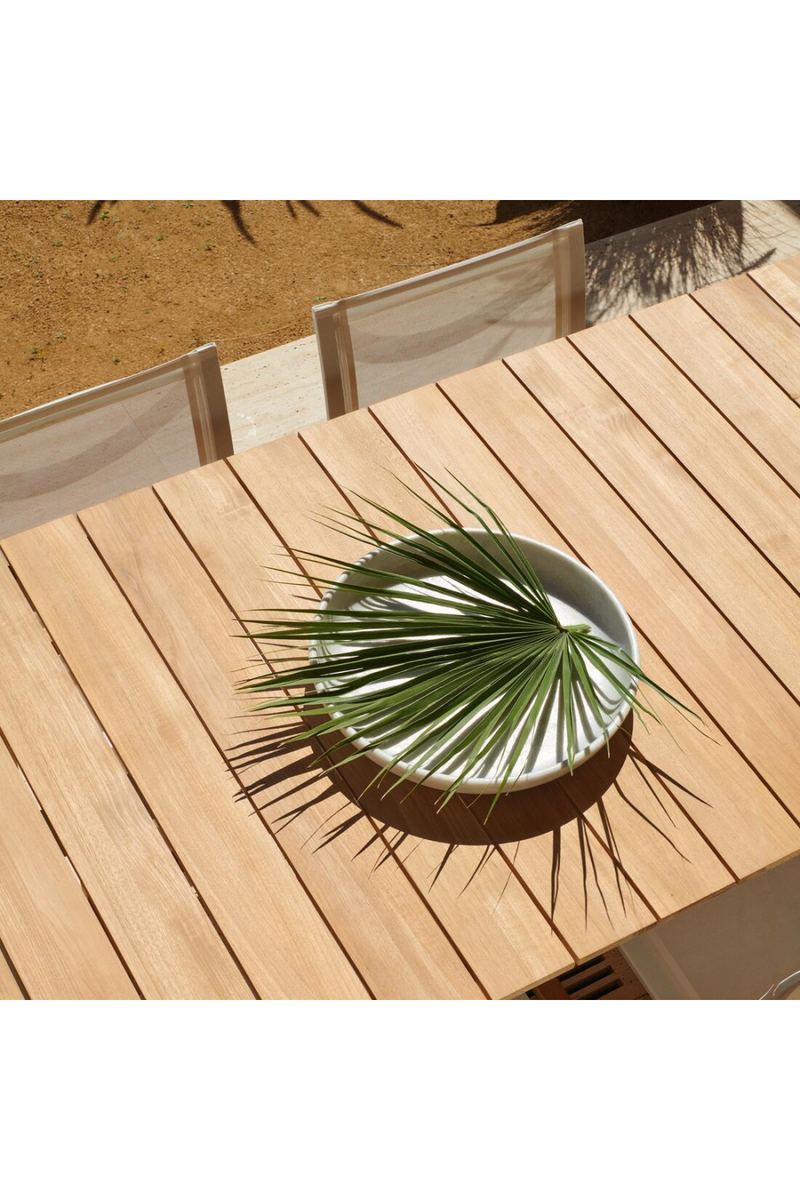 Slatted Teak Outdoor Dining Table | Andrew Martin Hayman |  Woodfurniture.com
