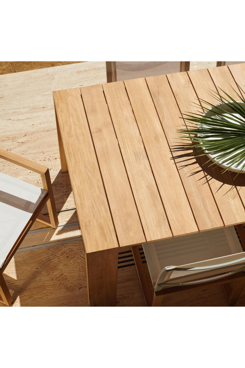 Slatted Teak Outdoor Dining Table | Andrew Martin Hayman |  Woodfurniture.com
