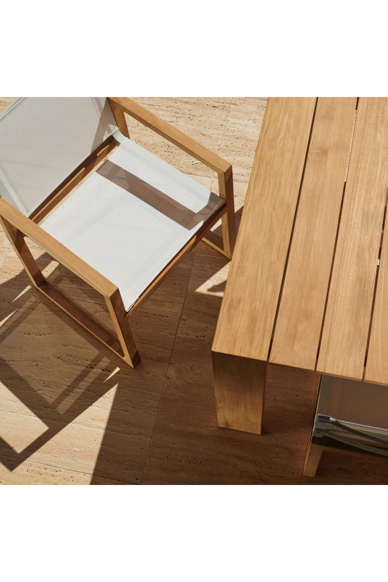 Slatted Teak Outdoor Dining Table | Andrew Martin Hayman |  Woodfurniture.com
