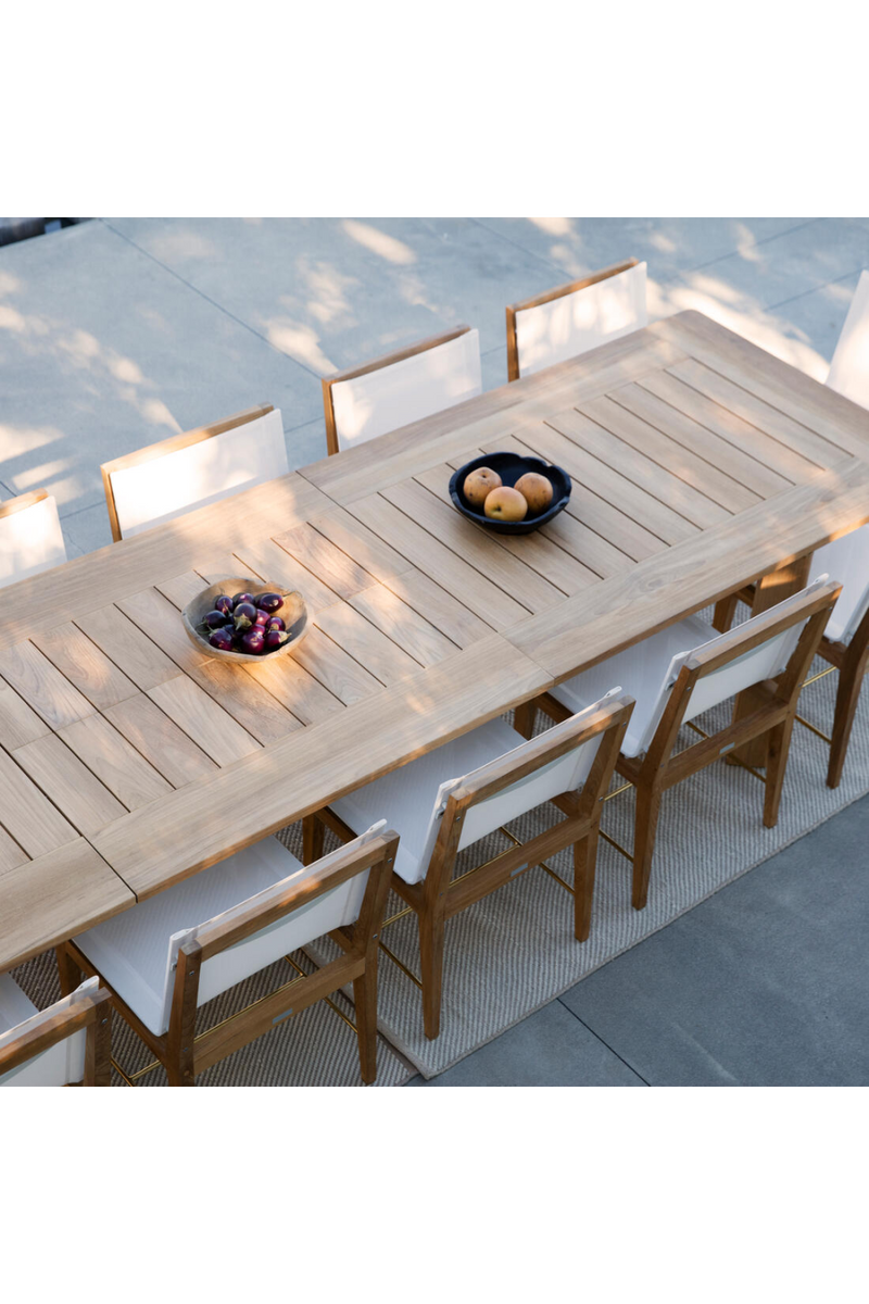 Teak Outdoor Extending Dining Table | Andrew Martin Byron |  Woodfurniture.com
