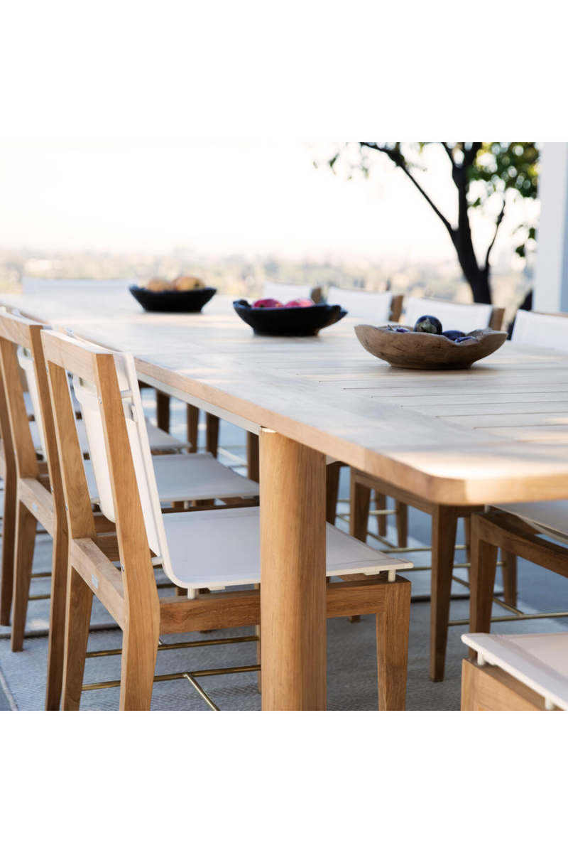 Teak Outdoor Extending Dining Table | Andrew Martin Byron |  Woodfurniture.com
