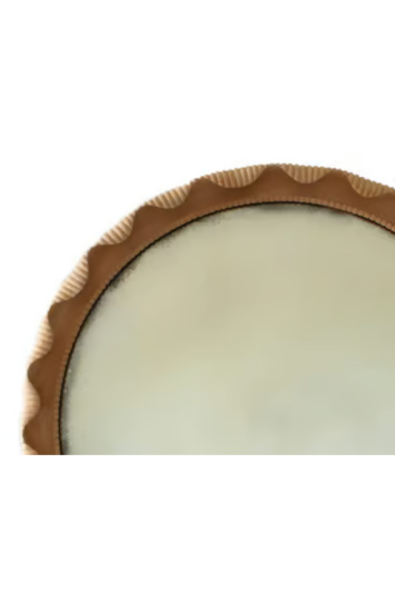 Mahogany Framed Round Convex Mirror | Andrew Martin Marylebobe | Woodfurniture.com