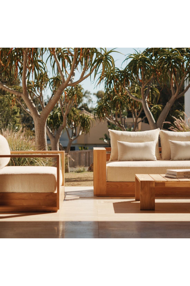 Outdoor Teak 3-Seater Sofa | Andrew Martin Bora | Oroatrade.com | Woodfurniture.com