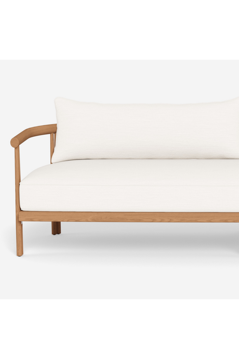 Padded Teak Outdoor 3-Seater Sofa | Andrew Martin Cove |  Woodfurniture.com