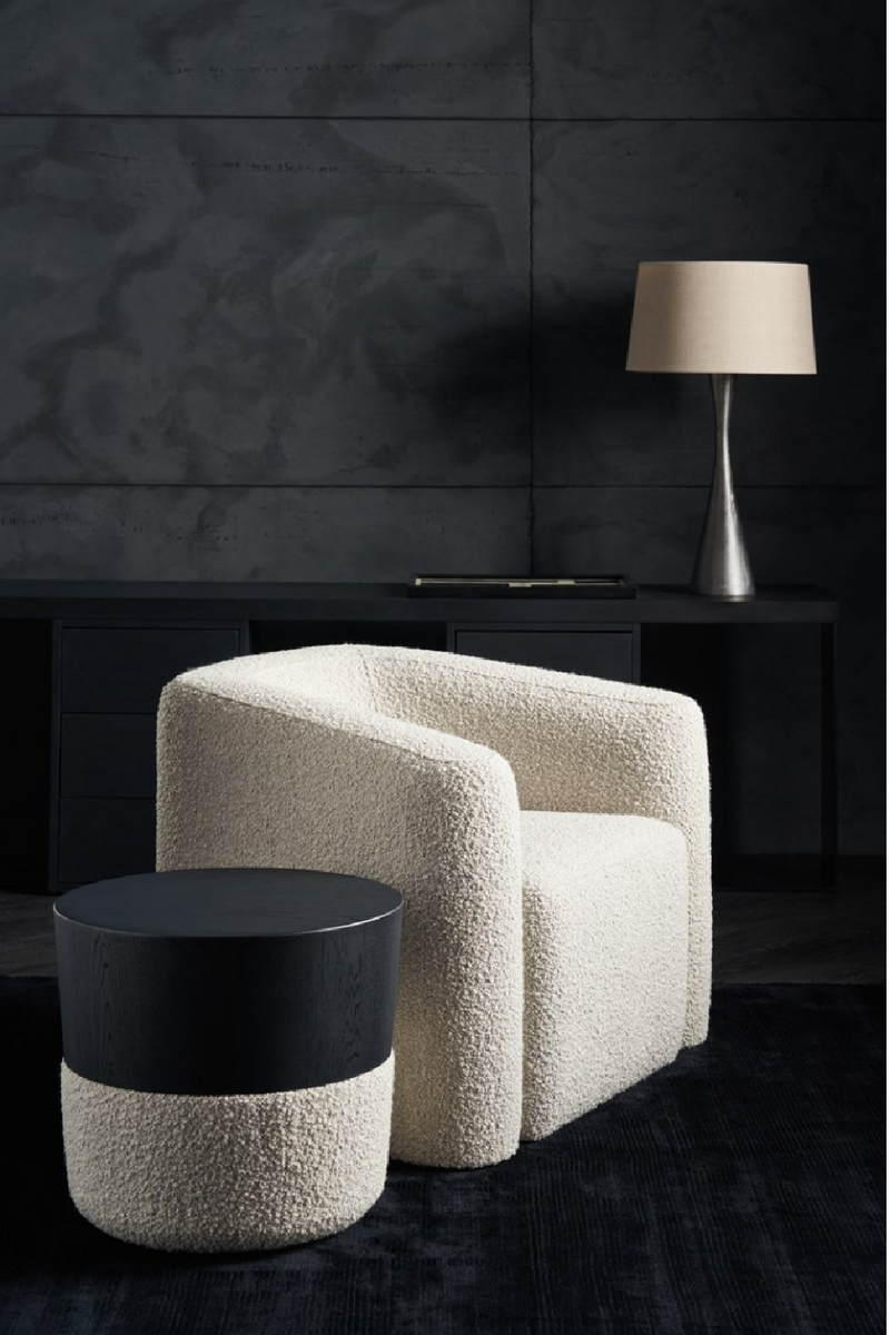 Oval Boucle Side Table | Andrew Martin Etta | Woodfurniture.com