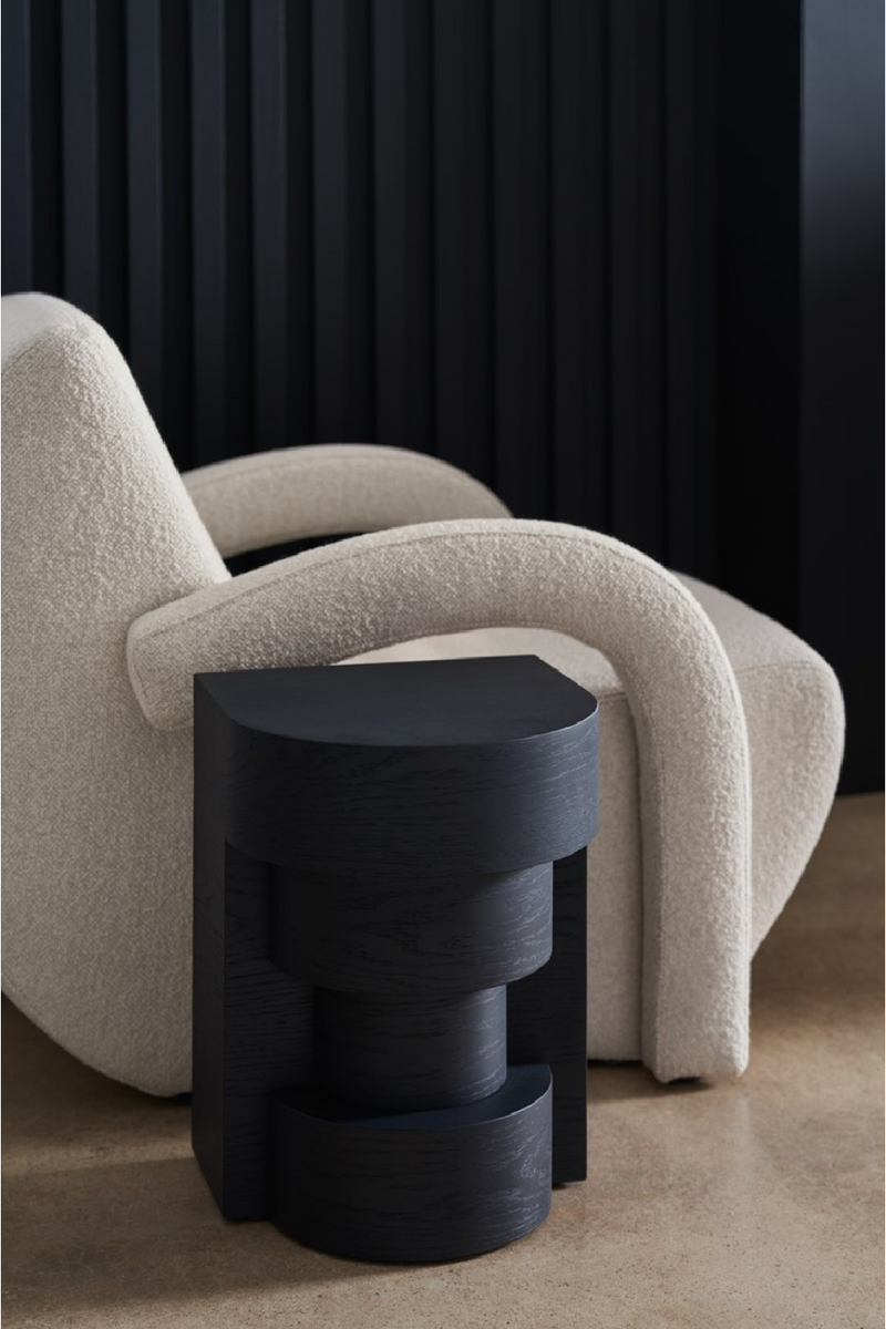 Black Sculptural Side Table | Andrew Martin Sam | Woodfurniture.com