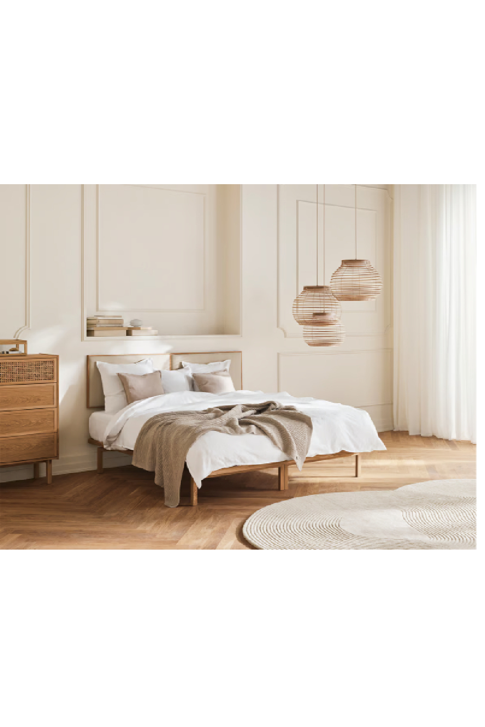 Oiled Oak Framed Headboard | Bolia Elton | Woodfurniture.com