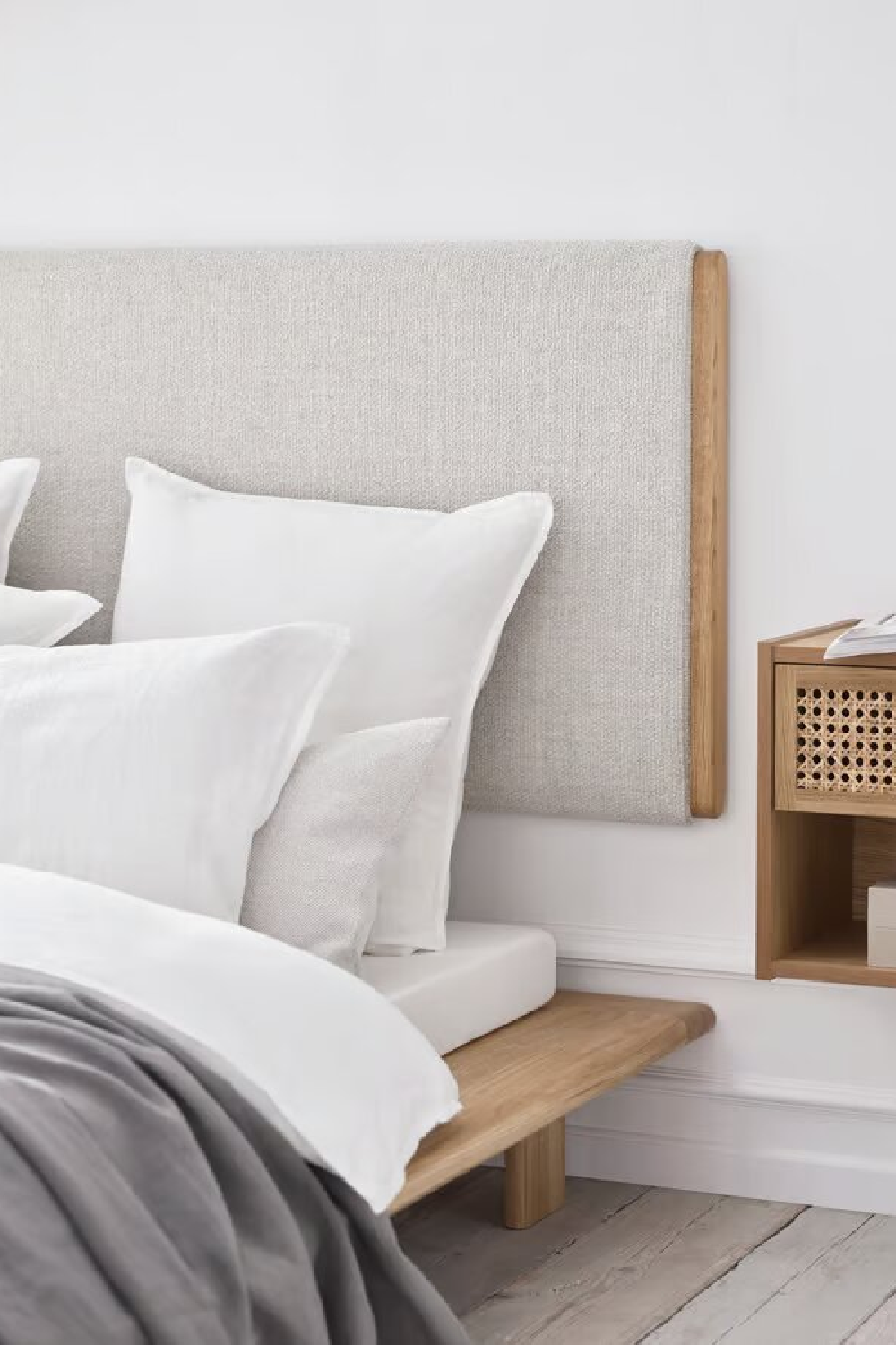 Oiled Oak Minimalist Headboard (King) | Bolia Haven | Woodfurniture.com