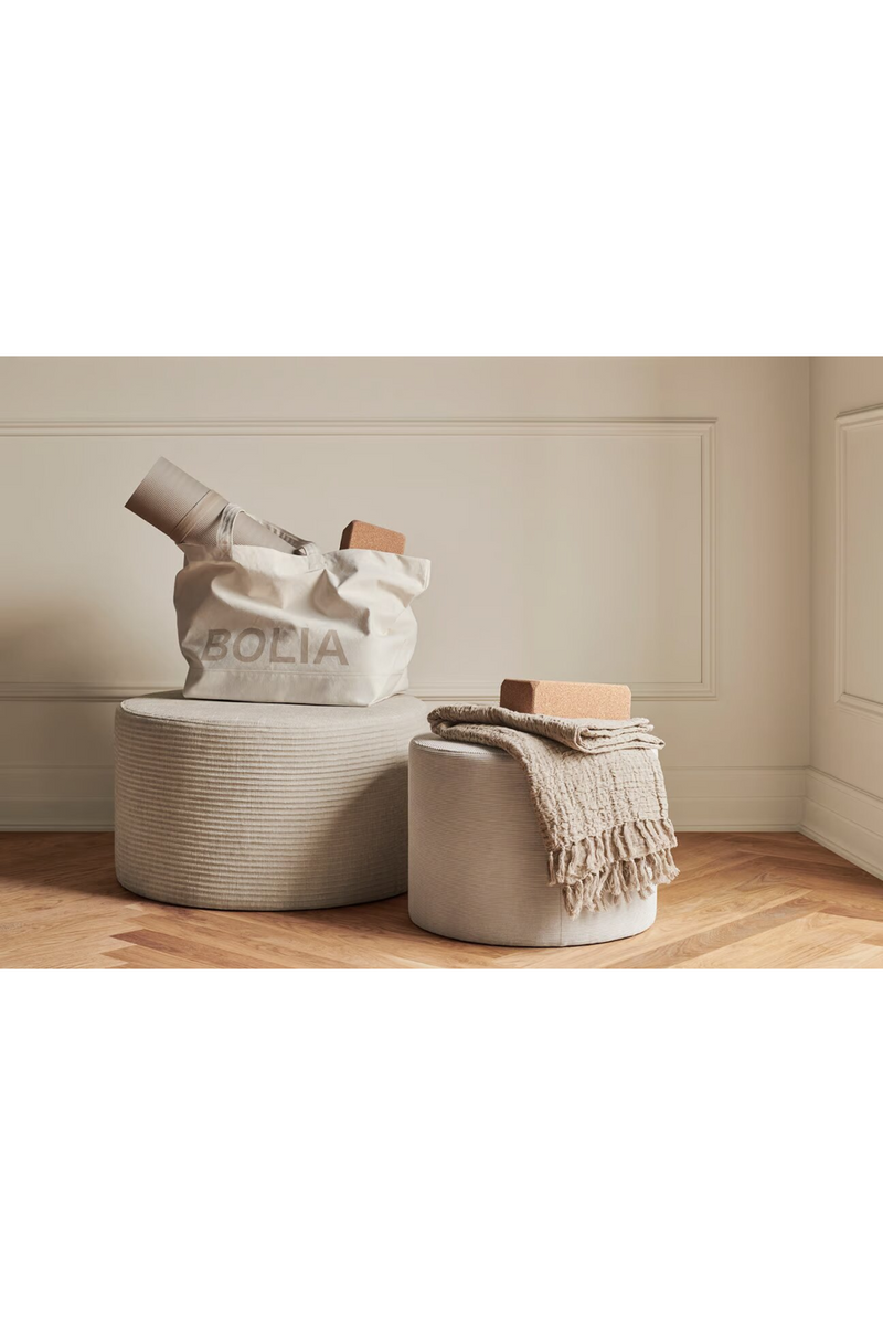 Upholstered Minimalist Pouf | Bolia Zyl | Woodfurniture.com