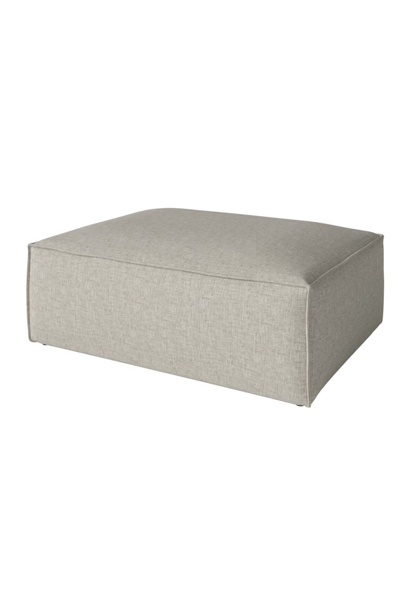 Flat Woven Beige Ottoman| Bolia Cosima | Woodfurniture.com