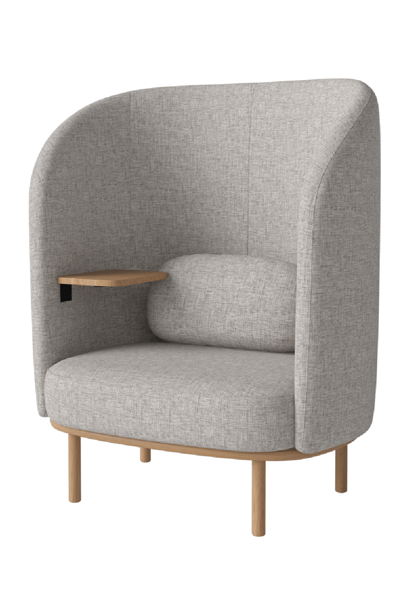 Curved Nesting Armchair With Table | Bolia Fuuga | Woodfurniture.com