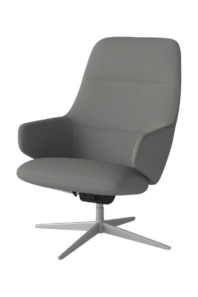 Gray Upholstered Swivel Armchair | Bolia Clara | Woodfurniture.com