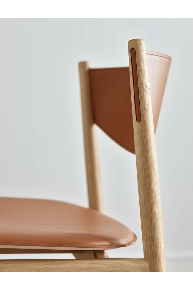 Upholstered Leather Seat Dining Chair | Bolia Apelle | Woodfurniture.com