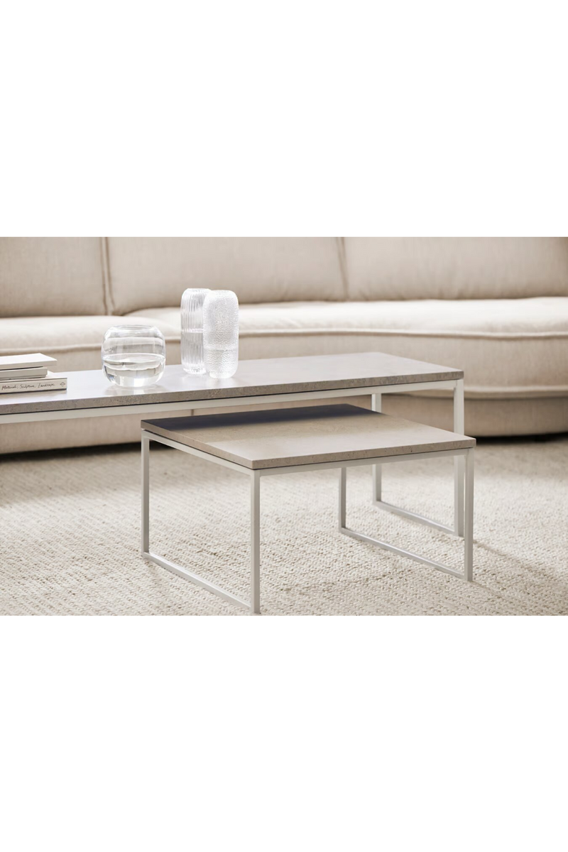 White Steel Framed Coffee Table XL | Bolia Como | Woodfurniture.com