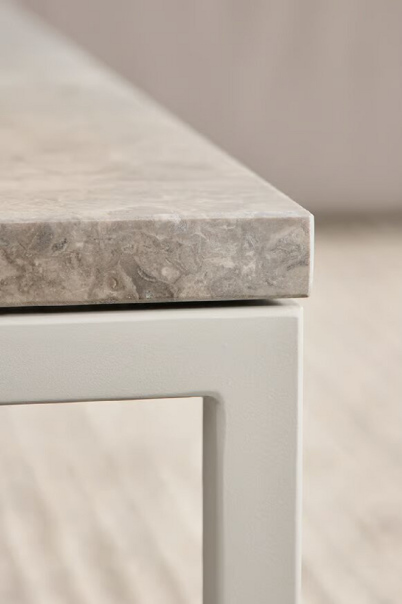 White Steel Framed Coffee Table XL | Bolia Como | Woodfurniture.com