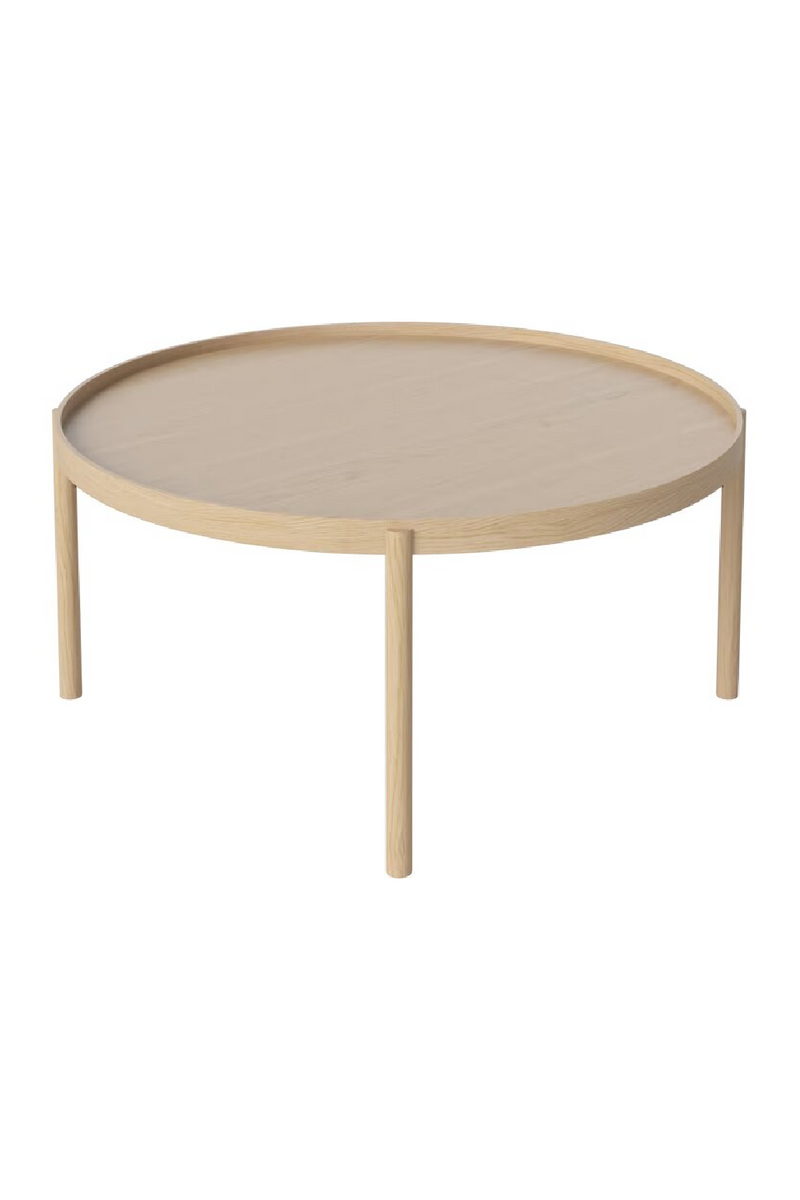 Round Oiled Oak Coffee Table | Bolia Tab | Woodfurniture.com