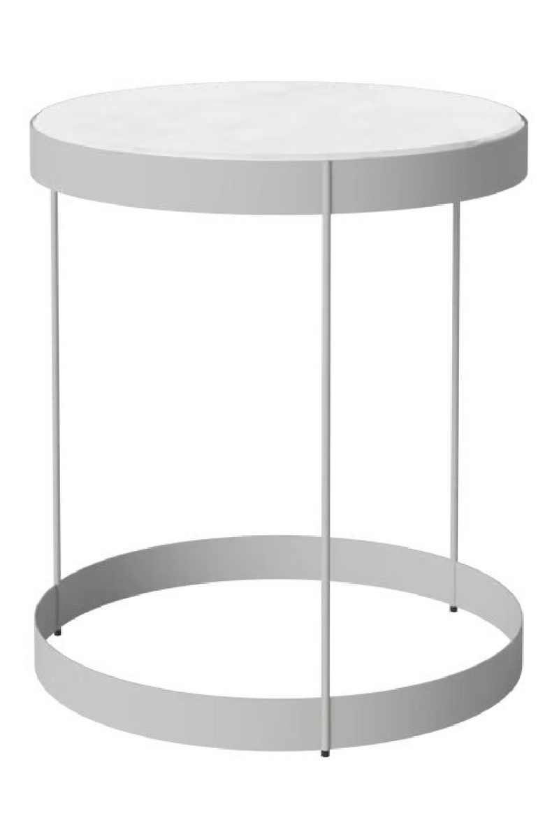 Gray Steel-Framed Round Coffee Table | Bolia Drum | Woodfurniture.com