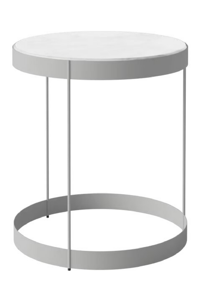 Gray Steel-Framed Round Coffee Table | Bolia Drum | Woodfurniture.com