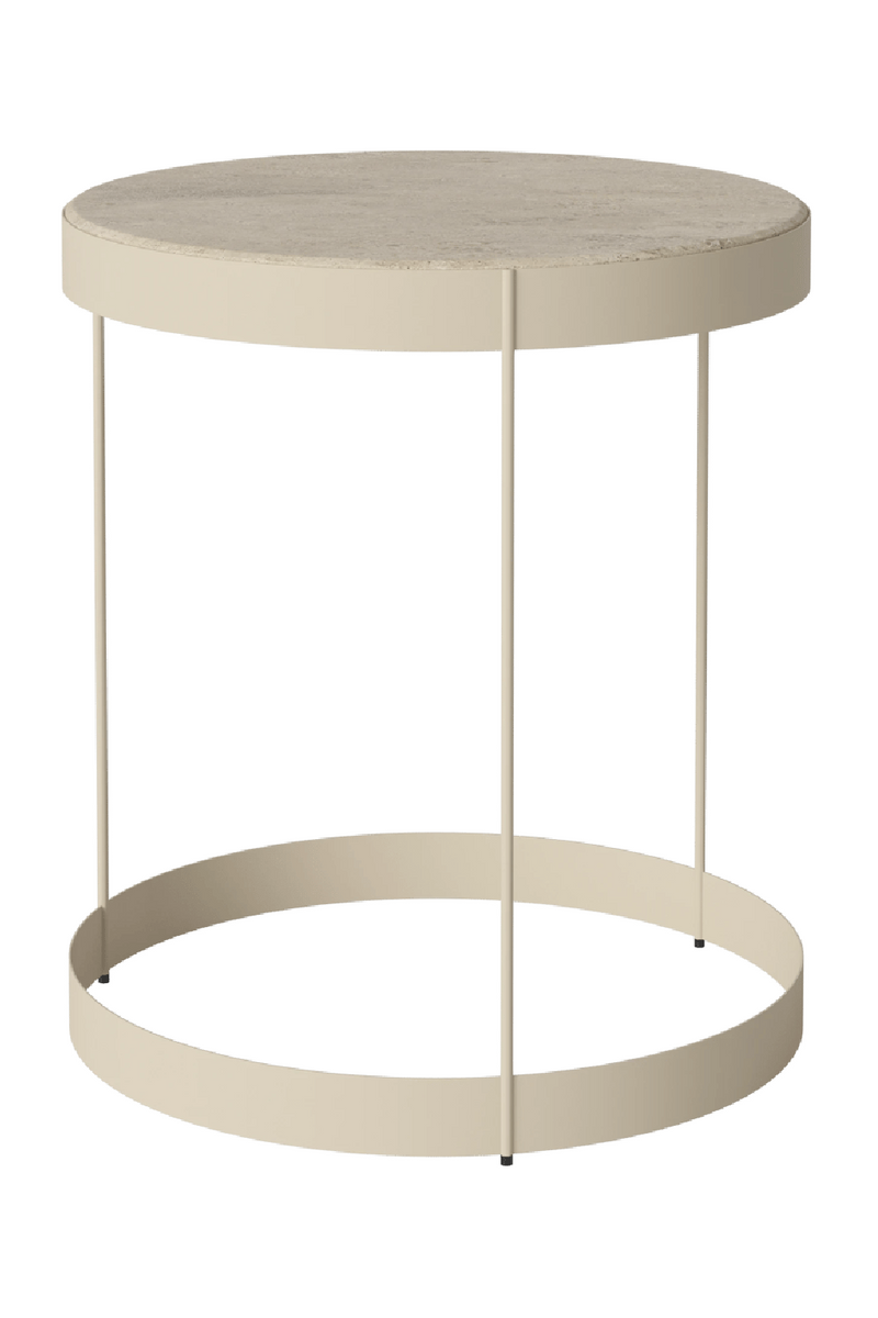 Cream Steel-Framed Round Coffee Table | Bolia Drum | Woodfurniture.com