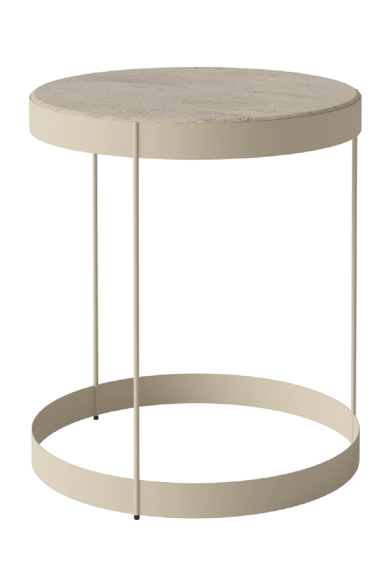Cream Steel-Framed Round Coffee Table | Bolia Drum | Woodfurniture.com