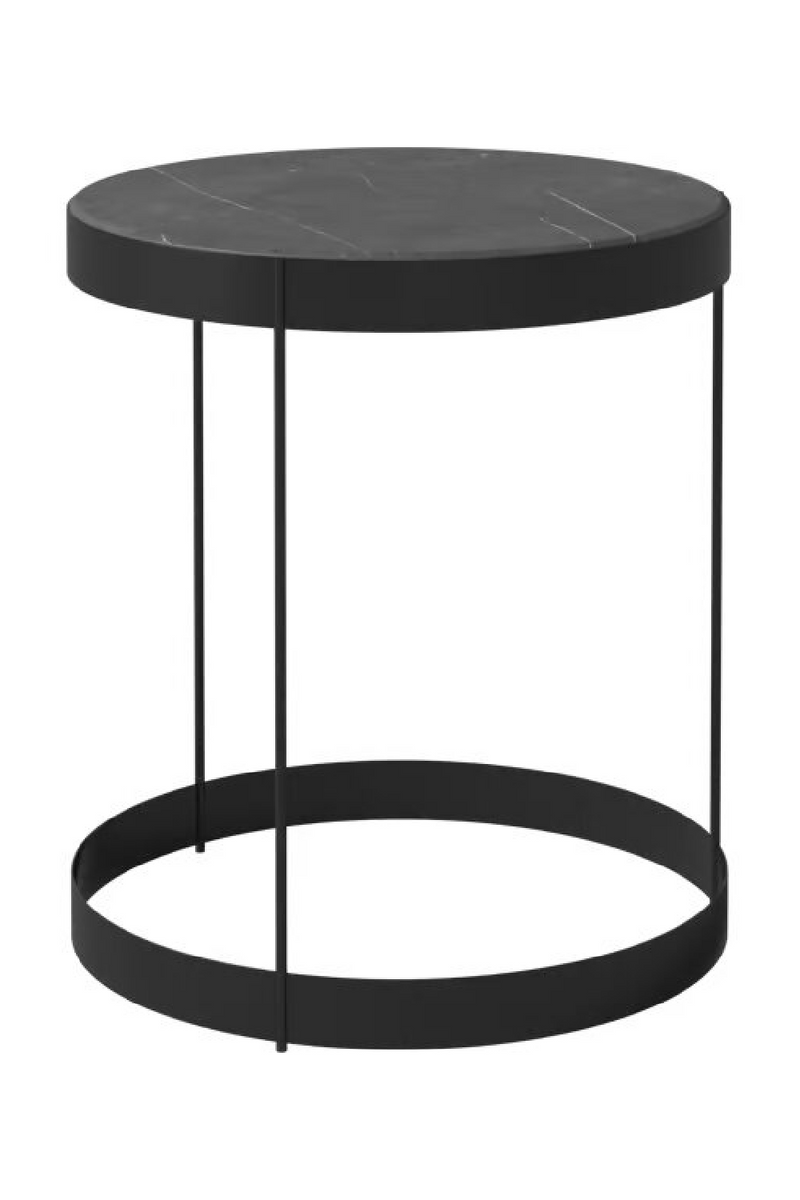 Black Steel-Framed Round Coffee Table | Bolia Drum | Woodfurniture.com