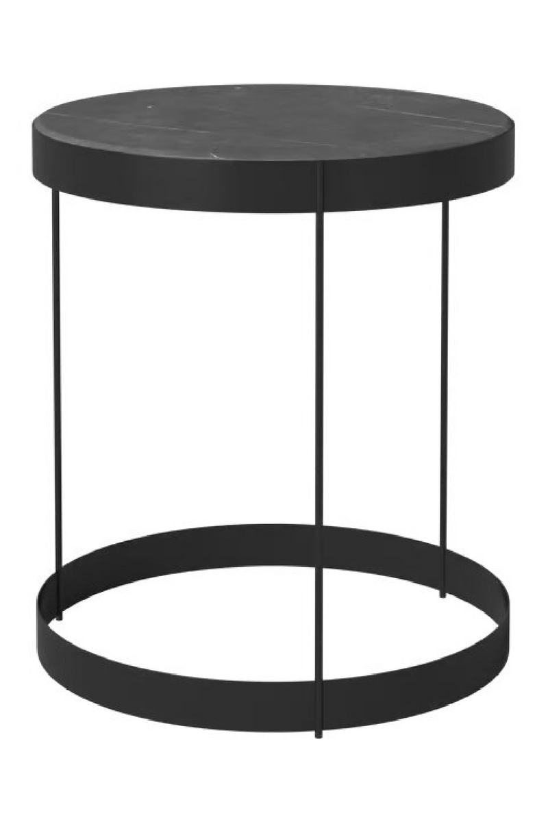Black Steel-Framed Round Coffee Table | Bolia Drum | Woodfurniture.com