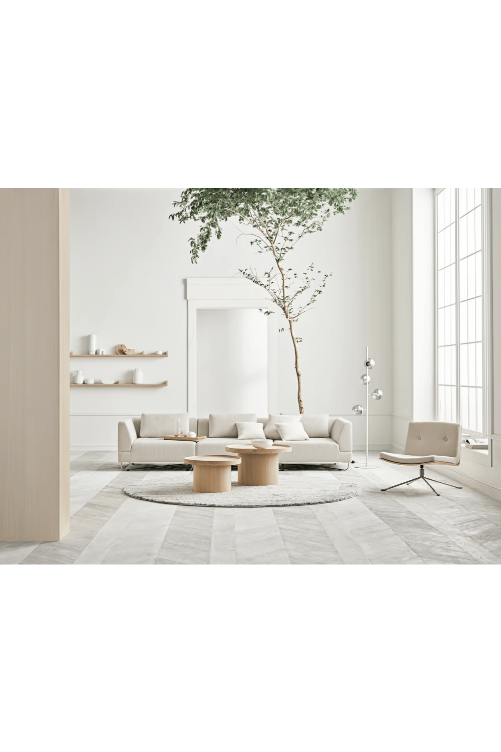 Minimalist Solid Wood Coffee Table M | Bolia Plateau | Woodfurniture.com