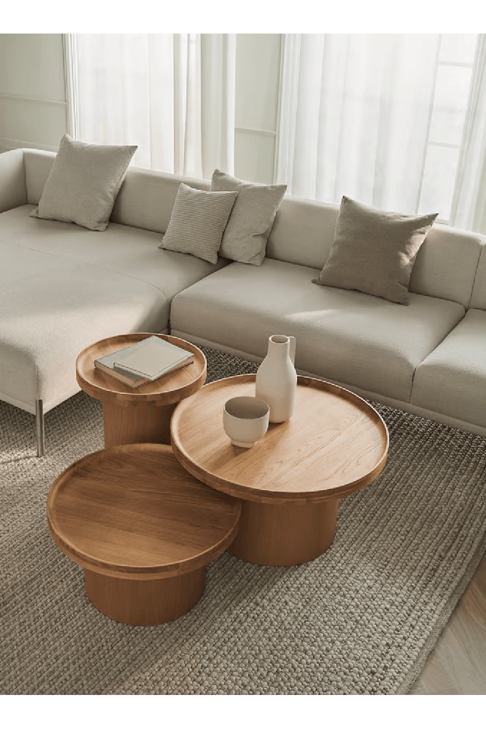 Minimalist Solid Wood Coffee Table M | Bolia Plateau | Woodfurniture.com