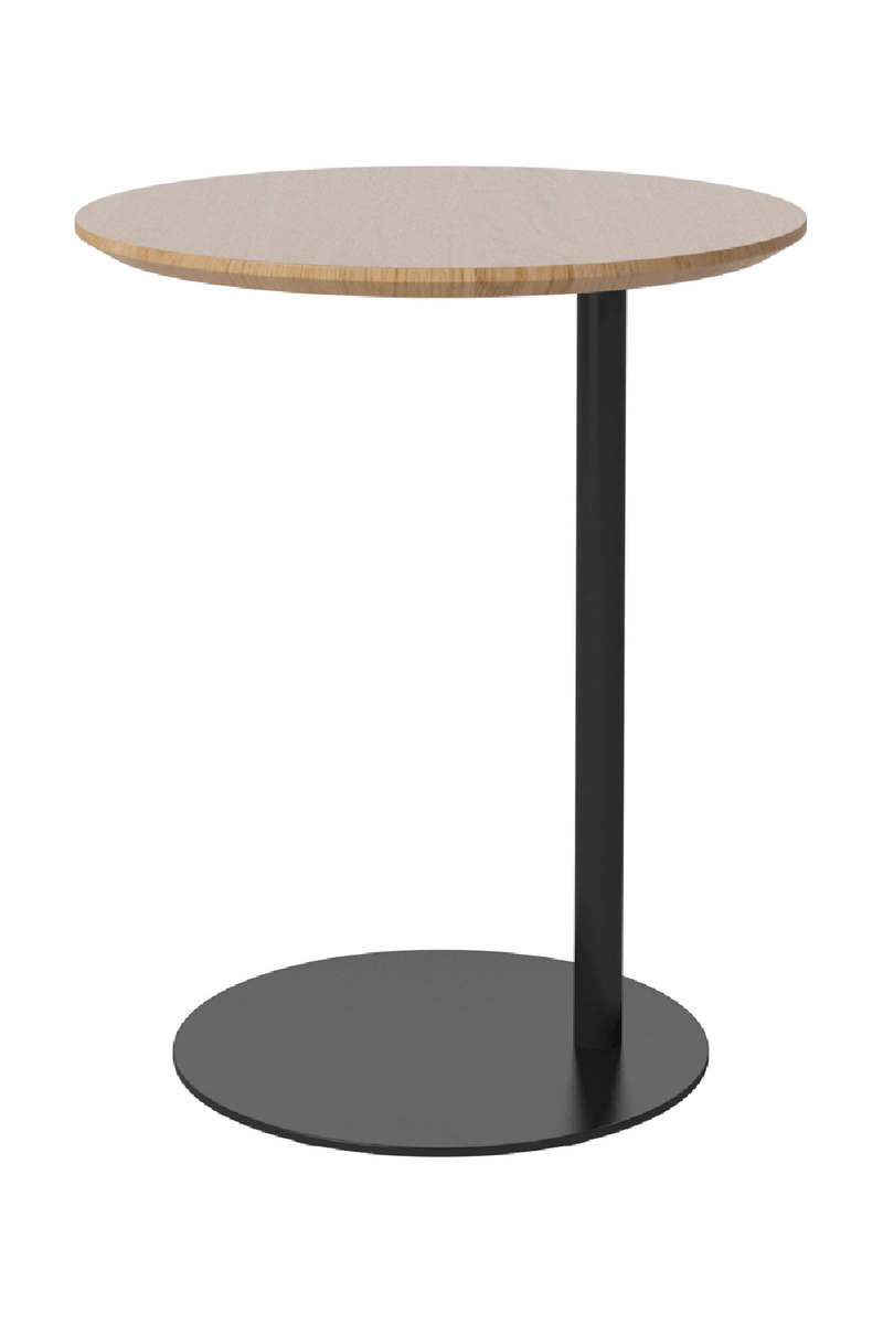 Oiled Oak Pedestal Side Table | Bolia Pillar | Woodfurniture.com