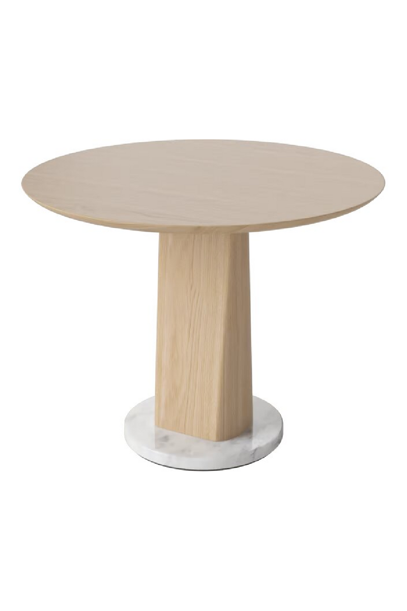 Oiled Oak Pedestal Side Table | Bolia Root | Woodfurniture.com